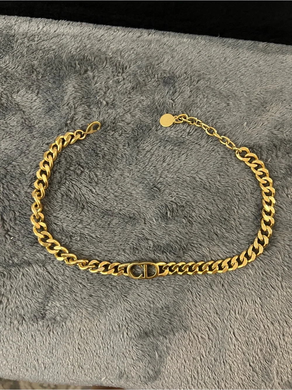 CD INSPIRED gold necklace